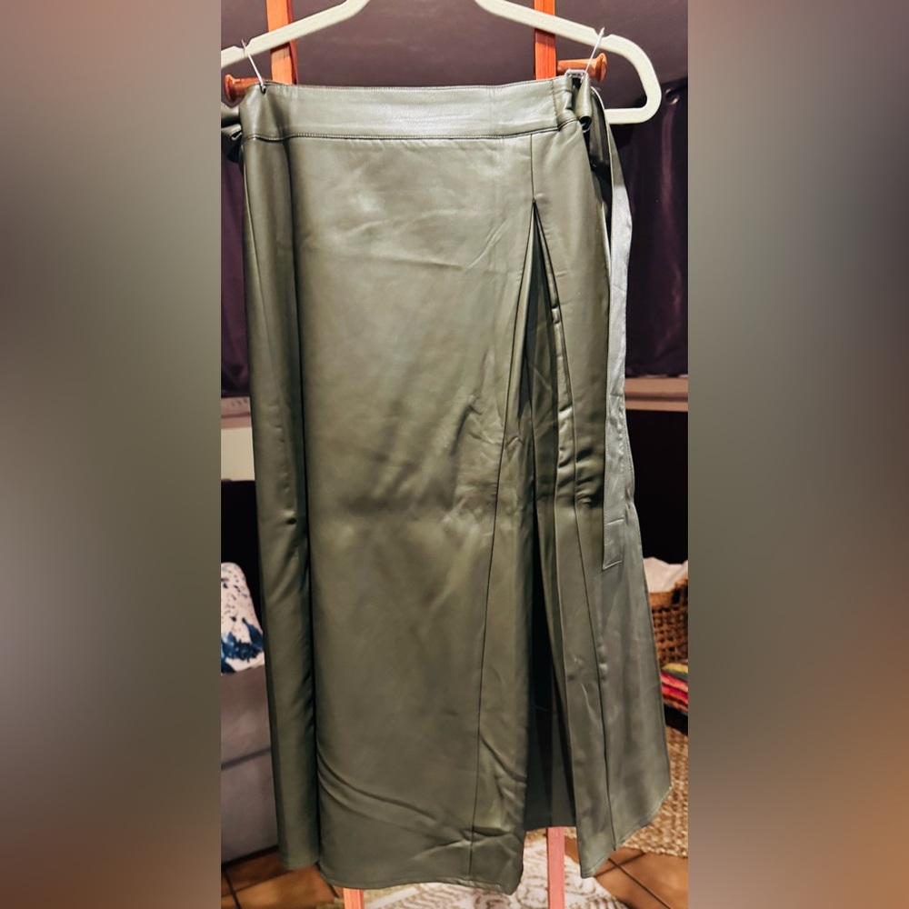 Elegant Olive Green wrapping  Women's Skirt